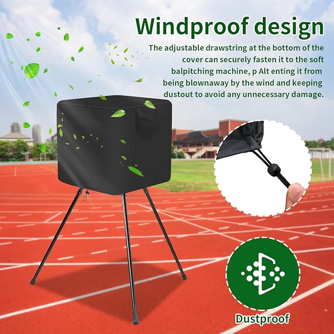 Pitching Machines Cover - Waterproof 600D Oxford Fabric, Dustproof, Resistant, Sunproof Hack Attack Pitching Machine Cover for Baseball/Softball All-Weather Protection