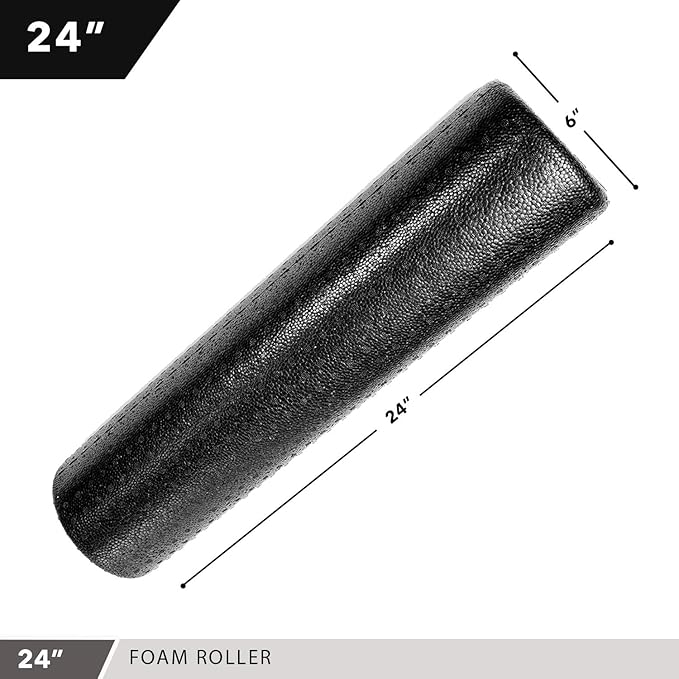High-Density Round Foam Rollers - 4 Size and 8 Color Options - Massage Rollers for Stretching, Deep Tissue and Myofascial Release-FlexoryFit