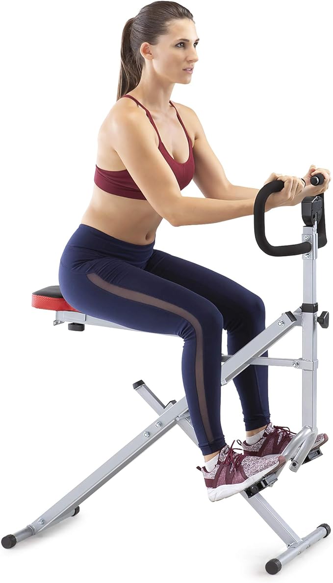 Marcy Squat Rider Machine for Glutes and Quads Workout XJ-6334, Silver & Black-FlexoryFit