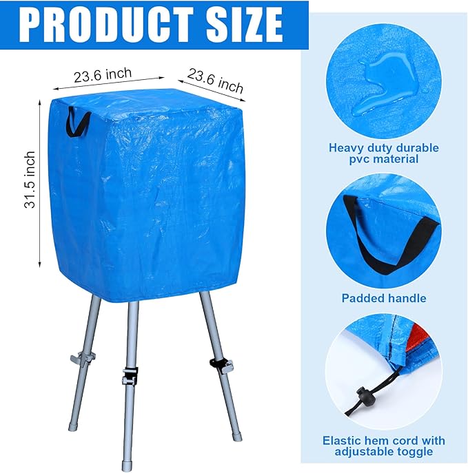 Pitching Machines Cover for Most Softball/Baseball Pitching Machine, Provide All-Weather Protection. (23.6" L X 23.6" W X 31.5" H)
