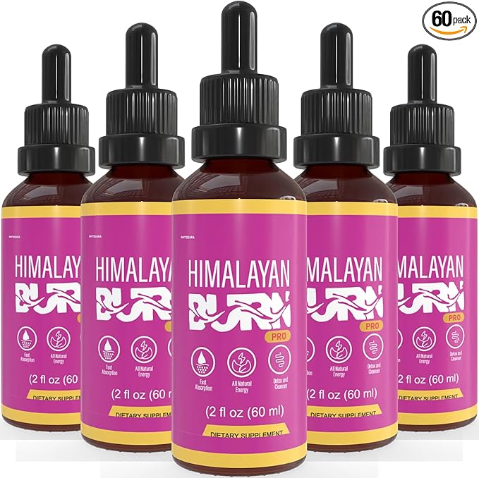 Himalayan Burn Pro Dietary Supplement, 2 fl oz, Natural Energy Blend, 60 Servings (5)-FlexoryFit