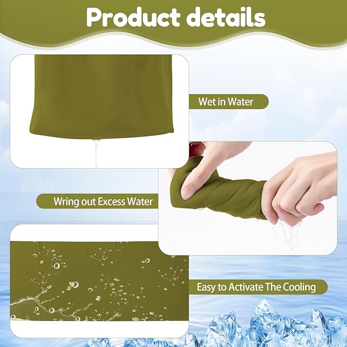 Honoson Cooling Towel Bulk - Neck & Face Cool Chilly Towels Microfiber Breathable Sport Sweat Rag for Gym, Yoga, Travel, Camping, Running, Outdoor-FlexoryFit