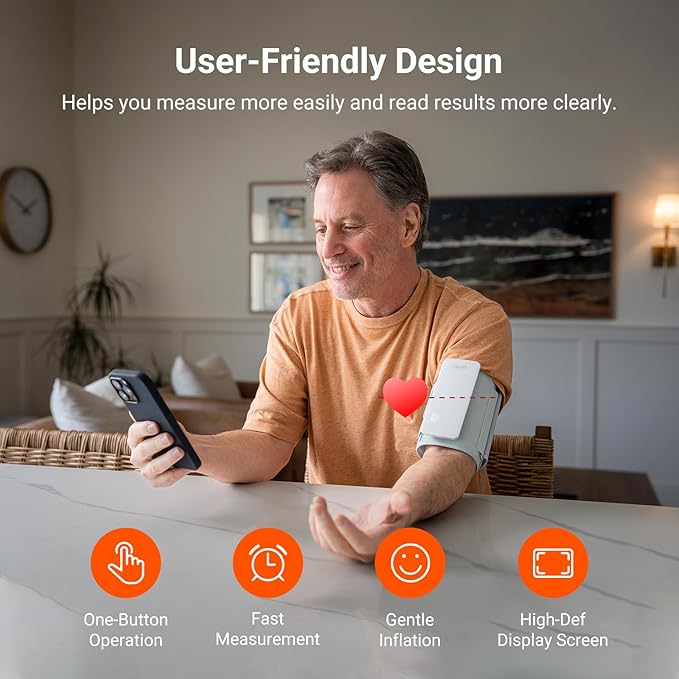 iHealth Neo Wireless Blood Pressure Monitor, Upper Arm Cuff, Bluetooth Blood Pressure Machine, Ultra-Thin & Portable, App-Enabled for iOS & Android-FlexoryFit
