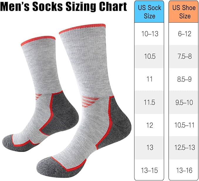 JOYNÉE 5/10 Pairs Mens Lightweight Athletic Crew Socks Cushioned Breathable Long Socks for Sports Running-FlexoryFit