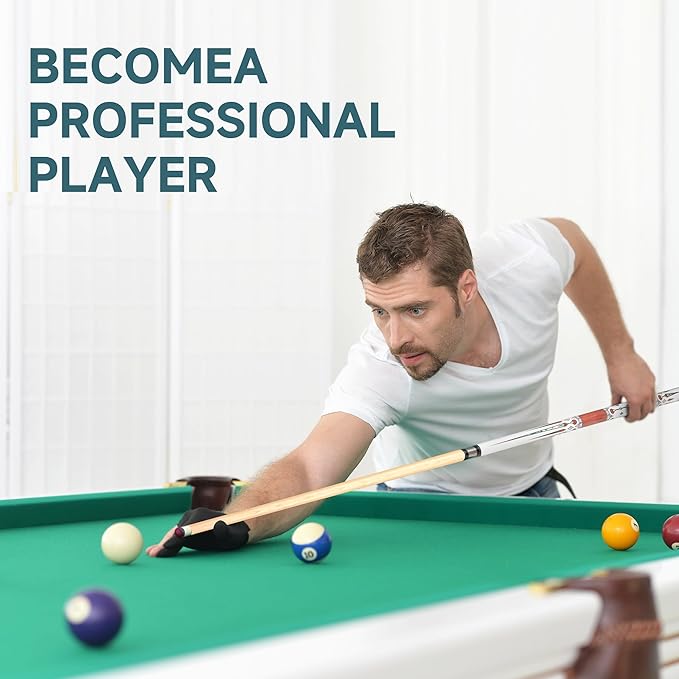 HomeSeason Pool Cue Stick 57" Billiard Cue Sticks Professional Low Deflection Pool Sticks-FlexoryFit