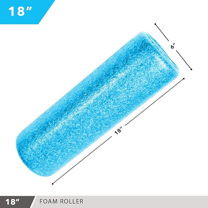 High-Density Round Foam Rollers - 4 Size and 8 Color Options - Massage Rollers for Stretching, Deep Tissue and Myofascial Release-FlexoryFit