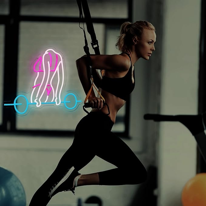 Gym Neon Sign For Home Gym Decor Gym Lighting for Man Cave Decor Gifts 15.7"×12.9"-FlexoryFit