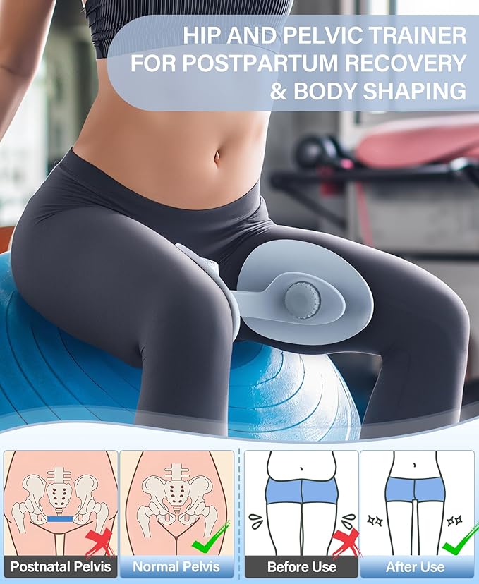 Hip Trainer Kegel Exerciser, Pelvic Floor Trainer, Kegel Trainer for Postpartum Rehabilitation, Trimmer Inner Thigh, Thigh Toner Workout-FlexoryFit