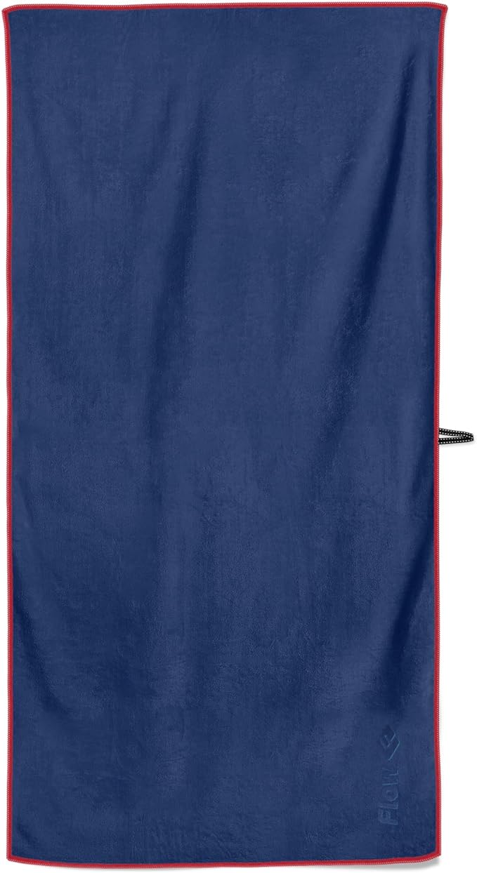 Flow Hydro Sport Towel - Microfiber Quick Dry Swimming Towels for Swim, Pool, Triathlon, and Other Water Sports in Medium, Large, Extra Large, and Hooded Sizes (Navy, Large (60" x 30"))-FlexoryFit