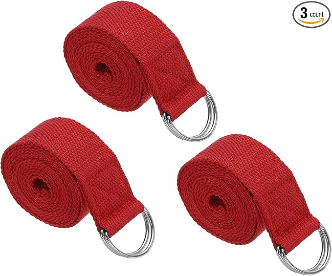 PATIKIL Yoga Strap for Stretching Cotton Yoga Belt with Adjustable Metal D-Ring Buckle Stretch Band for Fitness Pilates-FlexoryFit