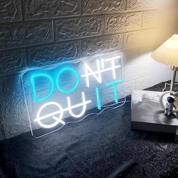 Do It Don't Quit Neon Sign USB Powered with Dimmable Switch for Wall Background Decor Room Decoration Inspirational Wall Art Office Bar Gym Parties Events Birthday Party 16.5x9 in-FlexoryFit