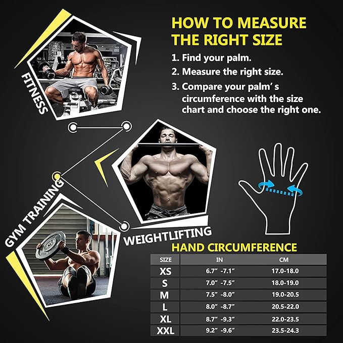 ihuan Ventilated Weight Lifting Gym Workout Gloves with Wrist Wrap Support for Men & Women, Full Palm Protection, for Weightlifting, Training, Fitness, Hanging, Pull ups-FlexoryFit