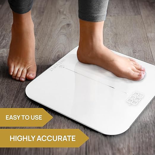 INEVIFIT Premium Bathroom Scale, Highly Accurate Digital Bathroom Body Scale, Precisely Measures Weight up to 400 lbs-FlexoryFit