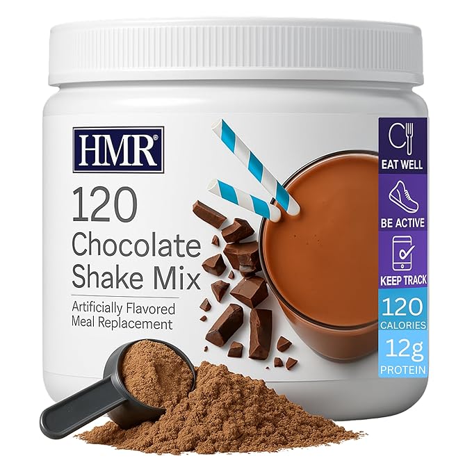 HMR 120 Shake Meal Replacement Powder | Chocolate Shake Mix to Support Healthy Weight Loss | 12g of Protein | Nutritional Drink | Low Calorie Food | 2 Pack (choc/choc), 12 Servings Each-FlexoryFit