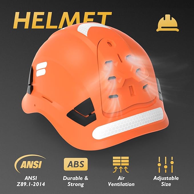 TOOLIOM Chainsaw Helmet with Face Shield and Ear Muffs, Forestry Safety Helmet, ANSI Z89.1 Certified Arborist Helmet, Chainsaw Safety Equipment