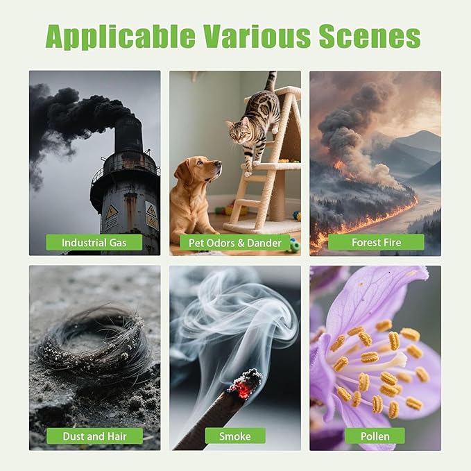 TZ-K2 Replacement Filter Compatible with ToLife TZ-K2 Air Purifier, 3-in-1 Ture H13 HEPA High-Efficiency Activated Carbon TZ-K2-A Filter for Home Large Room, 2 Pack