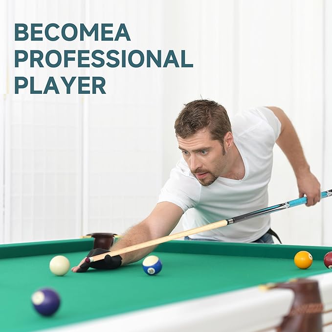 HomeSeason Pool Cue Stick 57" Billiard Cue Sticks Professional Low Deflection Pool Sticks-FlexoryFit