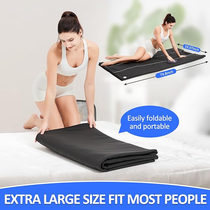 Sauna Blanket for Detoxification,Portable Blanket for Home Relaxation,Indoor Person PU Thermal Sauna for Body Recovery,86-158℉ Temp Range, 20-60 Minutes Timer,6.2ft×2.7ft