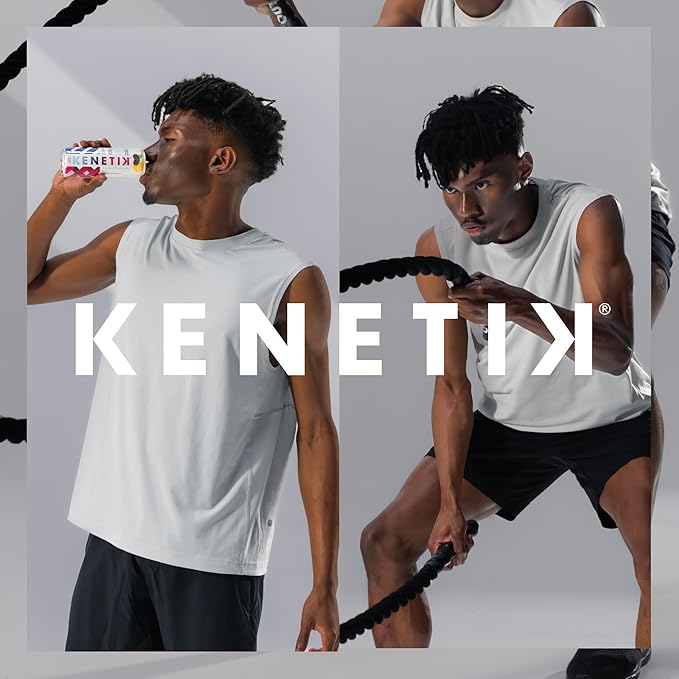KENETIK Nootropic Ketone Drink, Ketones for Energy & Focus, Caffeine & Sugar Free, High Performance D-BHB Ketone Mix, Fuel w/Zero Crash or Jitters, Ready to Drink - Blackberry Lemonade 12 Pk-FlexoryFit