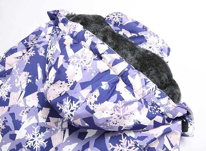 Keevoom Girl's Ski Jacket Winter Warm Thick Snow Coat Windproof Kids Outdoor Hooded Jackets-FlexoryFit