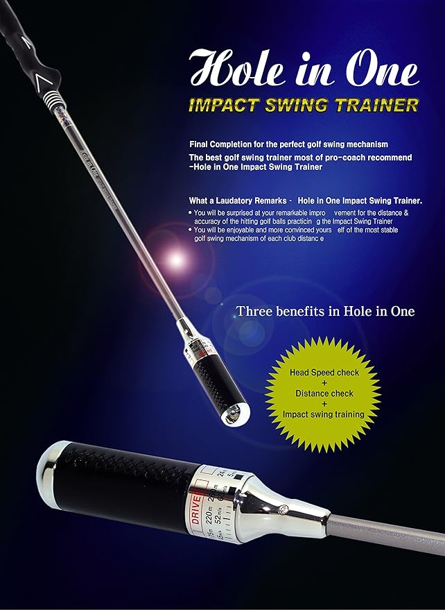 Hole in One: Golf Swing Trainer Patented for Distance, Rhythm, Tempo, Accuracy & Warmup-FlexoryFit