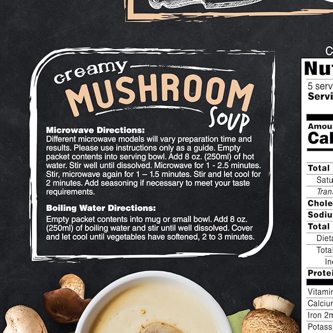 Inspire Creamy Mushroom 15g Protein Instant Soup by Bariatric Eating (5 Packets)-FlexoryFit