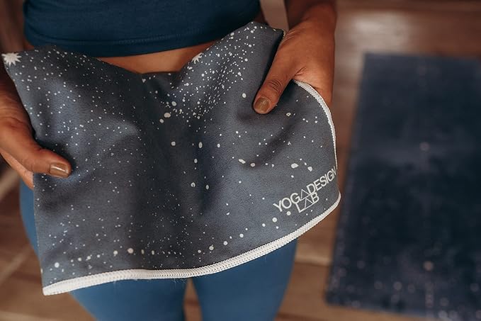 Yoga Design LAB | The Hand Towel | Premium Non Slip Hand Towel | Designed in Bali | Colorful Eco Printed + Quick Dry + Soft | Hot Yoga, Bikram, Ashtanga, Sport, Barre, Travel (Celestial)-FlexoryFit