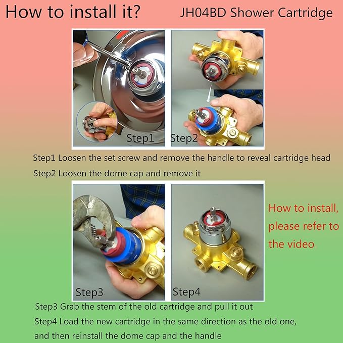 JH04BD Ceramic Plastic Faucet Cartridge 40mm Replacement Cartridge With Single Lever Cartridge Pressure Balance Cartridge Replacement, Compatible with FC9AC010 Hain-Yo