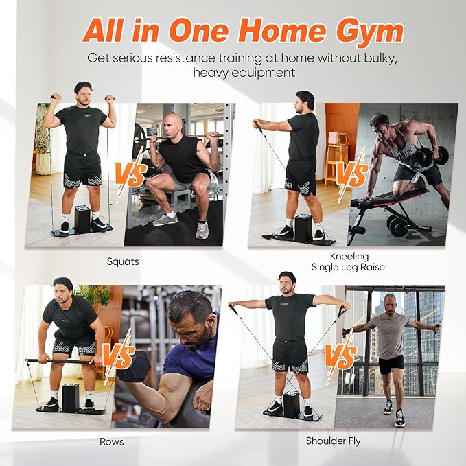 SR3 Smart Home Gym,Portable & Foldable Strength Training Cube Machine for Full Body Workouts,All-in-One Resistance Training Fitness Equipment for Home Use