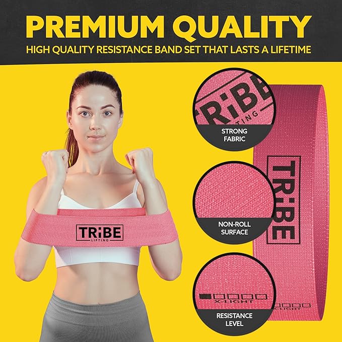 Fabric Resistance Bands for Working Out - Booty Bands for Women and Men - Exercise Bands Resistance Bands Set - Workout Bands Resistance Bands for Legs - Fitness Bands-FlexoryFit