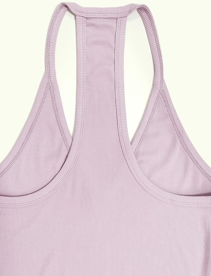 iGENJUN Workout Tops for Women Racerback Basic Tank Summer 2025 Camisole V Neck Slim Fit Ribbed Sleeveless-FlexoryFit