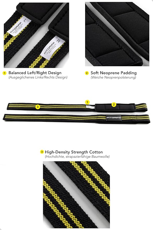 Fitgriff® Lifting Straps & Wrist Wraps (Bundle) Superior Support for Weightlifting & Gym Workouts - for Men and Women-FlexoryFit