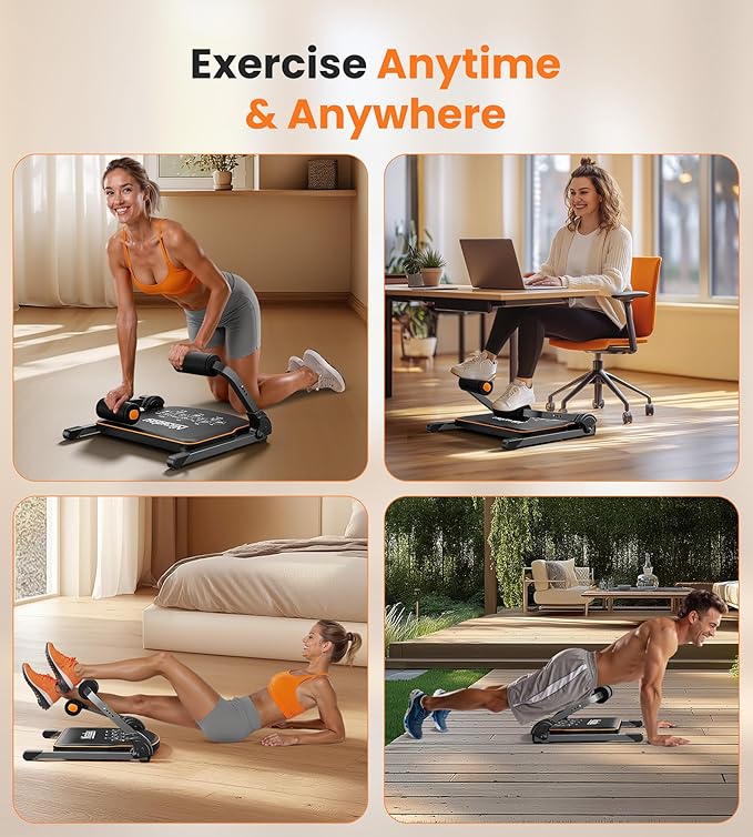 Niceday Ab Workout Equipment, Ab Machine for Stomach Workout, Ab Trainer Machine for Home, Ab Crunch Machine for Home Exercise, Sit Up Machine with Resistance Bands and 330 LBS Weight Capacity-FlexoryFit