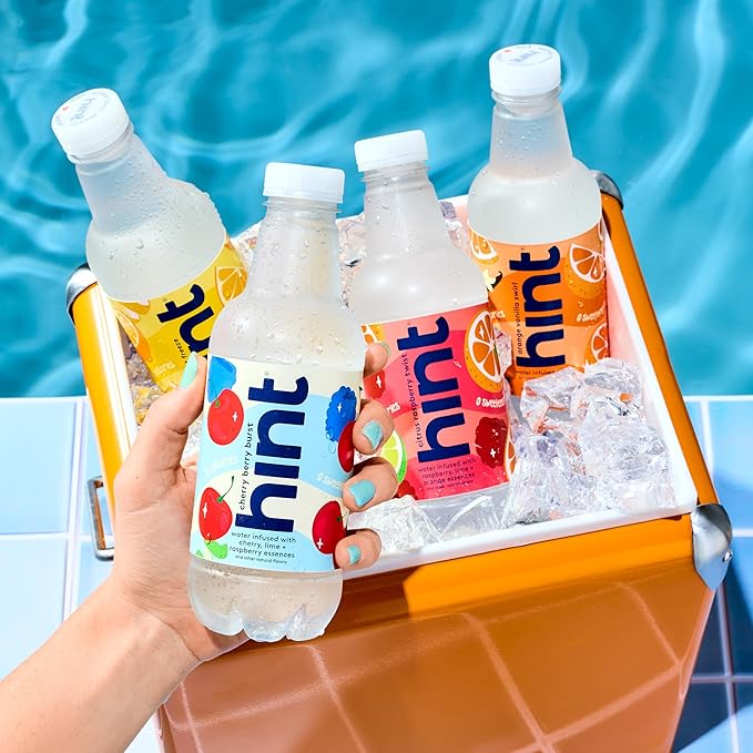 Hint Fruit-Infused Bottled Water, Summer Classics Variety Pack - Sugar Free Flavored Water with Zero Calories, Natural Fruit Essences, and No Artificial Sweeteners - 16 Fl Oz (Pack of 12)-FlexoryFit