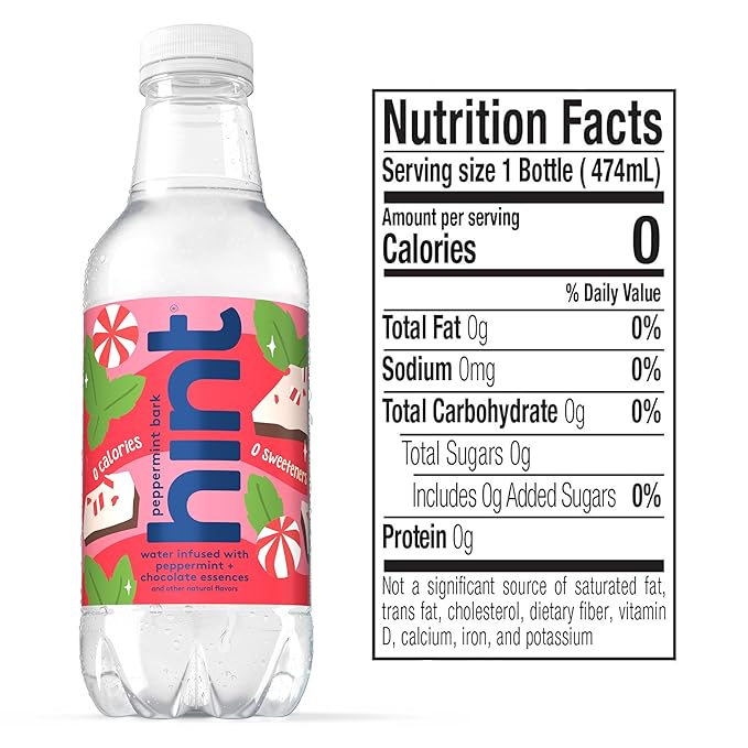 Hint Fruit-Infused Bottled Water, Winter Variety Pack - Sugar Free Flavored Water with Zero Calories, Naturally Flavored, and No Artificial Sweeteners - 16 Fl Oz (Pack of 12)-FlexoryFit
