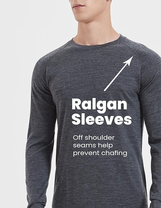 Iguana Mens 100% Merino Wool Base Layer Sets for Ski Lightweight Thermal Underwear-FlexoryFit