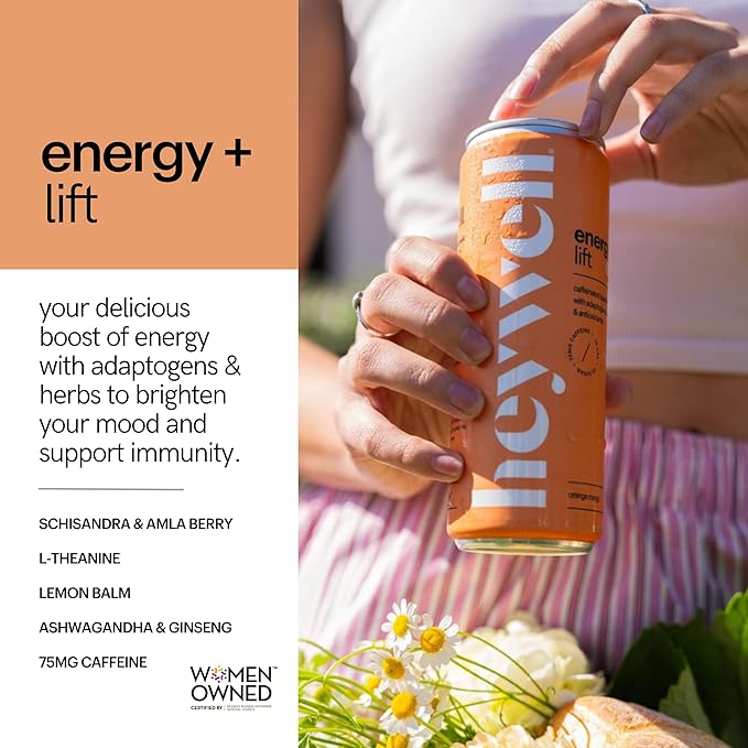Heywell Sparkling Adaptogenic, Lift Variety Pack, 12 Fluid Ounce (Pack of 12) - Organic, Non GMO, Vegan, Gluten Free, Dairy Free-FlexoryFit