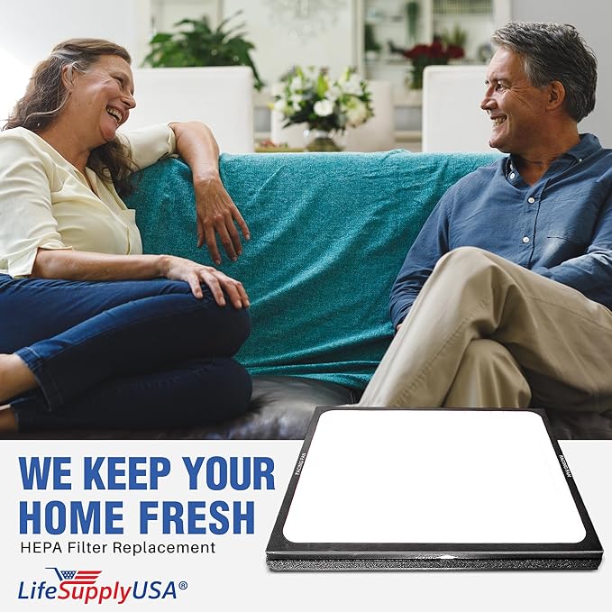 LifeSupplyUSA True HEPA Filter Replacement Compatible with Blueair 200, 300 Series Air Purifier