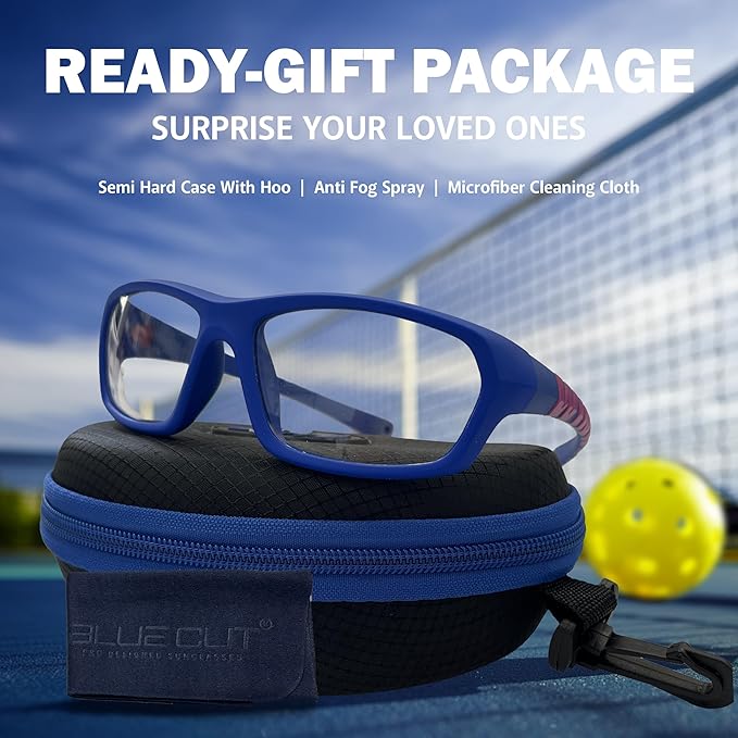 BLUE CUT Sports Protection Goggles, Anti-Fog Lenses Safety Glasses for Basketball, Pickleball and All Outdoor Sports