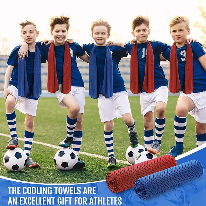 Hosuly 30 Pack Cooling Towels, 40"x12" Ice Breathable Soft Chilly Sweat Rag Microfiber Workout Rags for Gym Cooling Towels for Neck and Face for Yoga Golf Sport Running-FlexoryFit