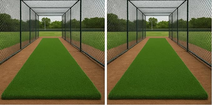 Ottomanson Artificial Turf Golf Hitting Mat 3' x 6' Indoor/Outdoor Waterproof Synthetic Fake Grass for Putting Practice Baseball Football Sports Gym Backyard, Custom Size 2' up to 30' (Pack of 2)