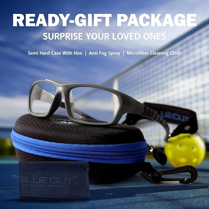 BLUE CUT Sports Protection Goggles, Anti-Fog Lenses Safety Glasses for Basketball, Pickleball and All Outdoor Sports