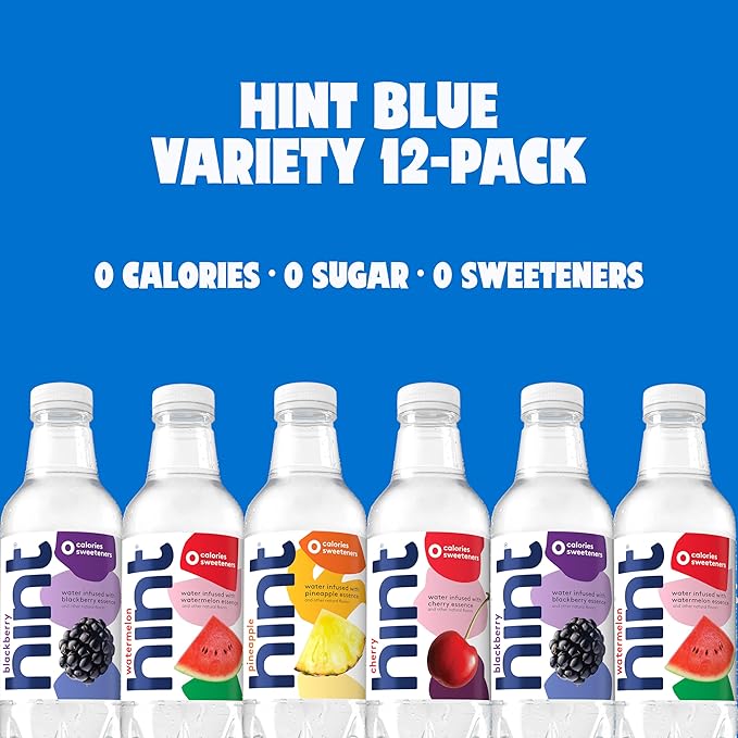 Hint Fruit-Infused Bottled Water, Best Sellers Variety Pack - Sugar Free Flavored Water with Zero Calories, Natural Fruit Essences, and No Artificial Sweeteners - 16 Fl Oz (Pack of 12)-FlexoryFit