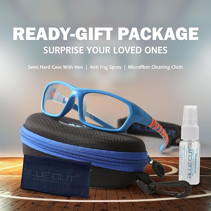 BLUE CUT Sports Protection Goggles, Photochromic Lenses Safety Glasses for Basketball, Pickleball and Outdoor Sports