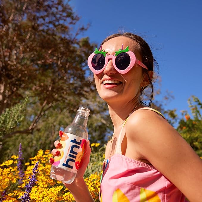 Hint Fruit-Infused Bottled Water, Peach Raspberry - Sugar Free Flavored Water with Zero Calories, Naturally Flavored, and No Artificial Sweeteners - 16 Fl Oz (Pack of 12)-FlexoryFit