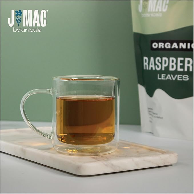 J Mac Botanicals Organic Raspberry Leaves, loose leaf tea 4 ounce-FlexoryFit