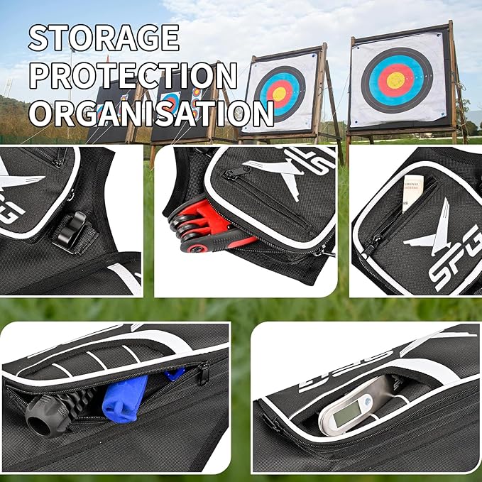 SPG Arrow Quiver Archery Hip Quiver, Durable Adjustable Waist Belt Three Arrows Tube for Arrow Storage Compound Bow Recurve Bow Accessories