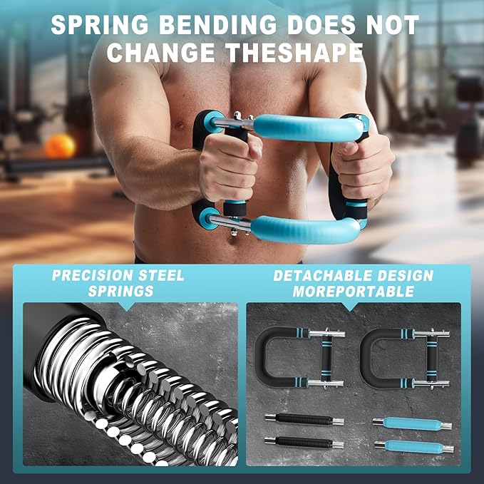 HOTWAVE Twister Arm Trainer with 4 Spring, Chest Workout Equipment Exerciser for Men, Adjustable Arm and Chest Twister Trainer for Women - Portable Home Fitness Equipment for Upper Body Muscle-FlexoryFit