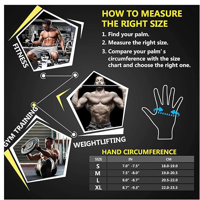 ihuan Ventilated Weight Lifting Gym Workout Gloves with Wrist Wrap Support for Men & Women, Full Palm Protection, for Weightlifting, Training, Fitness, Hanging, Pull ups-FlexoryFit