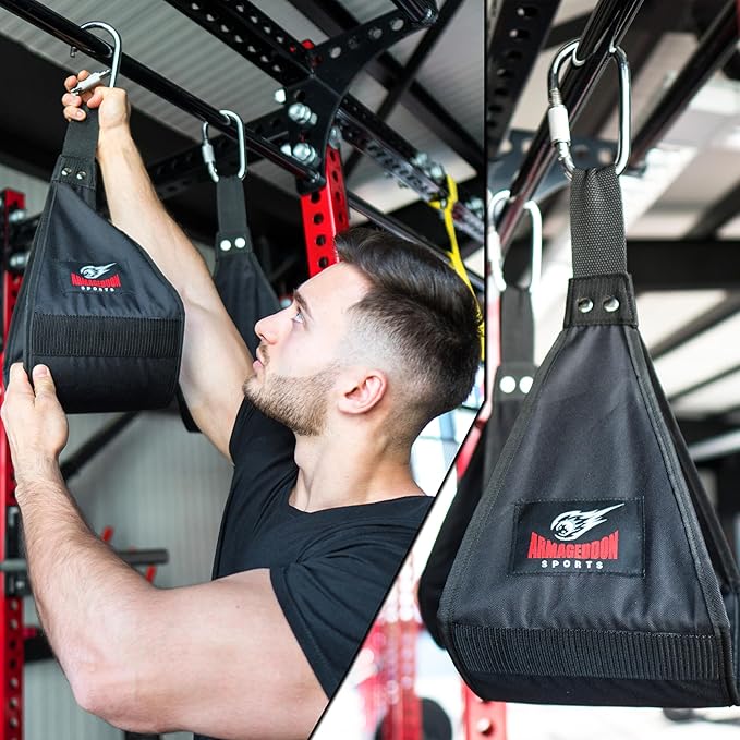 Premium Ab Slings Straps - Rip-Resistant Heavy Duty Pair for Pull Up Bar Hanging Leg Raiser Fitness - Ab Exercise Equipment, Superb Arm Padding for Abdominal Training Workout Equipment-FlexoryFit